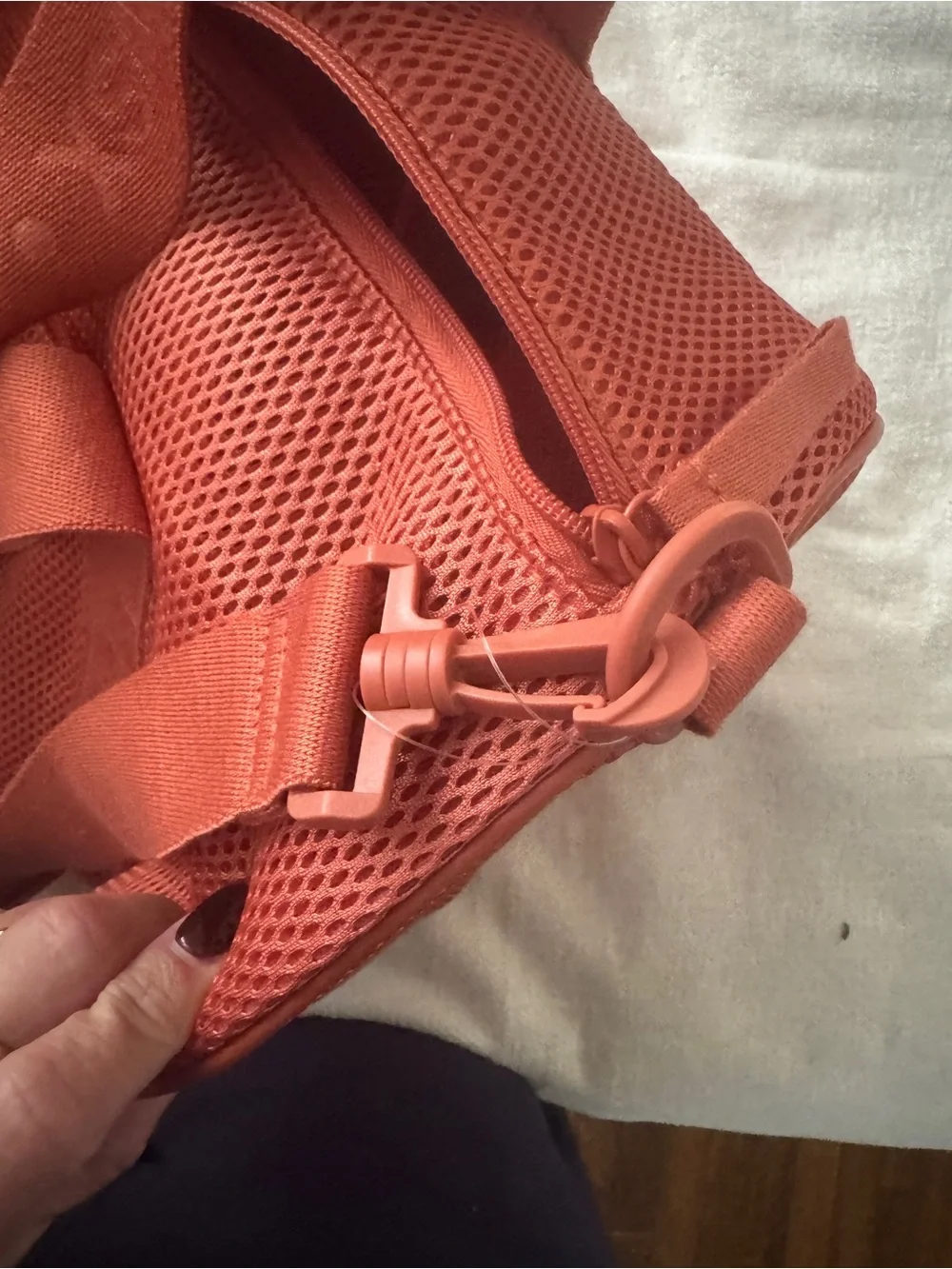 VSX Coral Mesh Duffel Bag in Coral